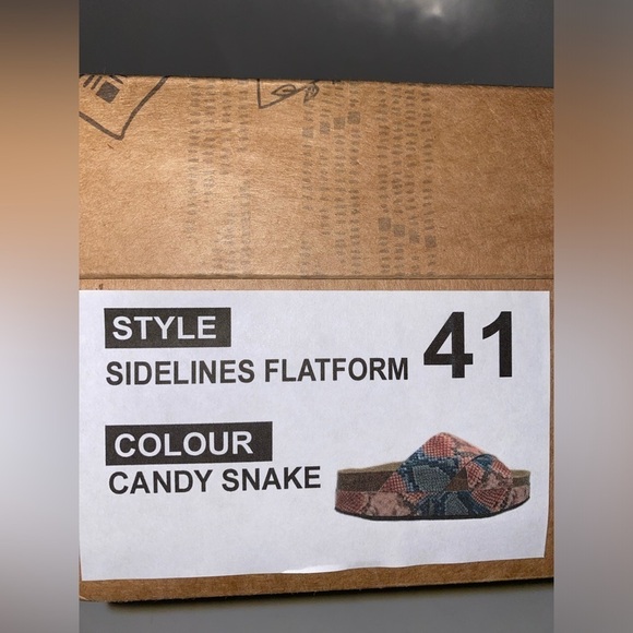Free‎ People Women Sidelines Candy Snake Flatform Crisscross Strap Sandal NEW - Picture 7 of 10